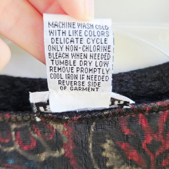 Vintage New NWT BonWorth Paisley Print Cardigan Size Medium Petite MP 3/4 Sleeve - Picture 12 of 13